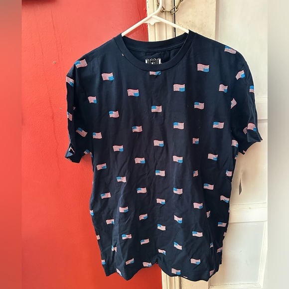 Isaac Morris IML Men's Flag Print Patriotic Short Sleeve Graphic T-Shirt - Large - Picture 4 of 7